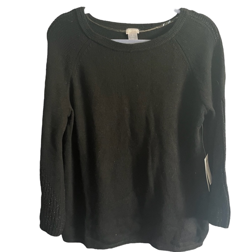 Vintage black Chicos sweater new with tags. Size 2